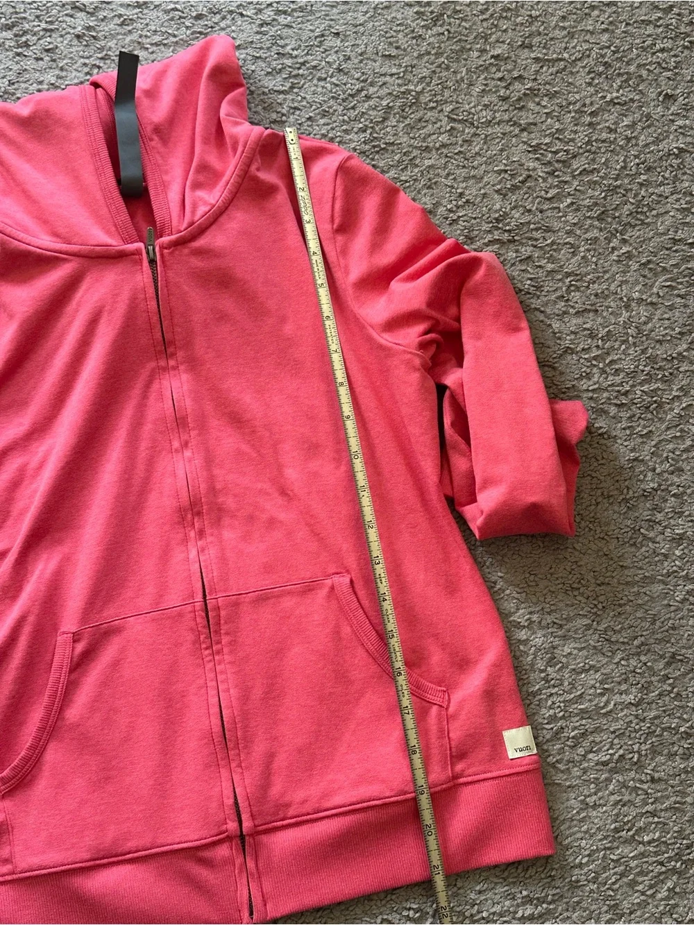 Vuori Halo Mini Full Zip Hoodie Pink Small - Picture 10 of 10